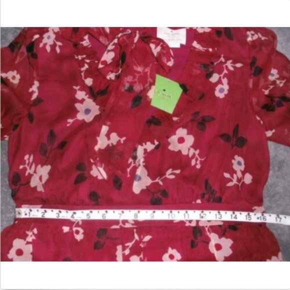 Kate Spade Camelia Chiffon Floral Mini Dress 10 - Picture 9 of 9